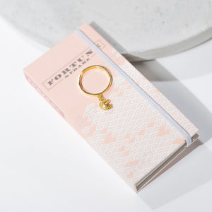 Fortune Cookie Charm Ring - Gold